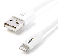 StarTech.com Cavo Connettore Lightning 8-pin Apple a USB di tipo Slim per iPhone / iPod / iPad da 1m, Bianco
