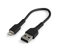 STARTECH.COM - Cavo da USB-A a Lightning da 15cm nero - Robusto e resistente cavo di alimentazione /sincronizzazione in fibra aramidica da USB tipo A