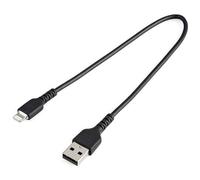 STARTECH.COM - Cavo da USB-A a Lightning da 30cm nero - Robusto e resistente cavo di alimentazione /sincronizzazione in fibra aramidica da USB tipo A