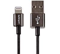 StarTech.com Cavo da USB a Lightning da 1 m - Cavo per iPhone / iPad / Caricabatterie per iPhone - Cavo da Lightning a USB - Certificato Apple MFi - Metallo - Nero
