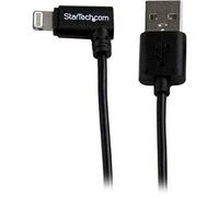 StarTech.com Cavo da USB a Lightning da 2 m - Cavo caricatore per iPhone / iPad / iPod ad angolo retto - Cavo da Lightning a USB a 90 gradi - Certificato Apple MFi - Nero