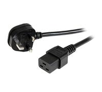 StarTech.com Cavo di alimentazione BS1363 a IEC 320 C19 da 2 m, per computer, cavo da UK a C19, maschio/femmina (PXTUKC192M)