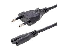 StarTech.com Cavo di Alimentazione CA da 2m, Spina Europlug a C7, 2.5A-250V, 18AWG, Cavo Elettrico di Ricambio per Notebook, Stampanti e Alimentatori per Laptop (752E-3M-POWER-LEAD)