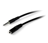 Startech 3.5mm 4 Position Headset Extension Cable One Size Black