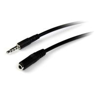 Startech 3.5mm 4 Position Headset Extension Cable One Size Black