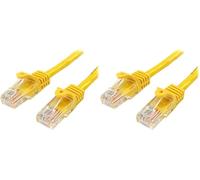StarTech.com Cavo di Rete da 50cm Giallo Cat5e Ethernet RJ45 Antigroviglio, Cavo Patch Snagless (Confezione da 2)