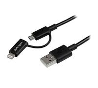 Startech Cavo Lightning 8 Pin O Micro Usb Da 1m One Size Black