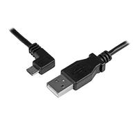 Startech.Com Cavo di Ricarica e Sincronizzazione Micro USB da 1 m, USB-A a Micro B ad Angolo Sinistro, M/M, 0.25 mm²