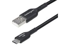 StarTech Cavo di ricarica USB-A a USB-C 3 m – Carica rapida fino a 3A, Dati USB 2.0, TPE – Nero