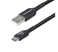 StarTech.com Cavo di ricarica USB a USB-C, 4,5 m, carica e sincronizzazione, 3A, USB 2.0, giacca in TPE, cavo di ricarica USB nero