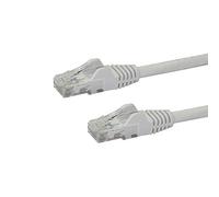 StarTech.com Cavo Ethernet CAT6 da 0,3 m, cavo Ethernet CAT 6 Gigabit, 650 MHz, 100 W, PoE++, RJ45 UTP categoria 6, antigroviglio, con serracavo testato Fluke, certificato UL/TIA (N6PATCH1WH)