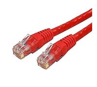StarTech.com Cavo Ethernet CAT6 da 6,1 m, cavo Ethernet CAT6 Gigabit, 650 MHz, 100 W, PoE RJ45 UTP, cavo patch con scarico di tensione, testato Fluke, certificato UL/TIA (C6PATCH20RD), colore: rosso