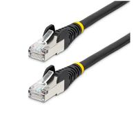 StarTech Cavo Ethernet Cat6a 7,5m Antigroviglio S/FTP, 100W PoE, LSZH, Nero | Conduttori in Rame Puro, Schermatura Completa, Cavo di Rete LAN