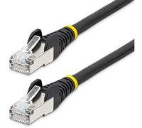 StarTech.com Cavo Ethernet CAT6a da 1,5 m, a basso sviluppo di fumi, senza alogeni (LSZH) - 10 Gigabit, 500 MHz, 100 W, PoE, RJ45 S/FTP, nero, antigroviglio, con serracavo (NLBK-5F-CAT6A-PATCH)