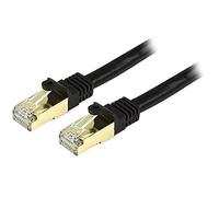 StarTech.com Cavo Ethernet CAT6a da 10,7 m, schermato da 10 Gigabit, RJ45, 100 W, PoE, cavo di rete 10GbE STP con serracavo, testato Fluke, cablaggio certificato UL/TIA (C6ASPAT35BK)