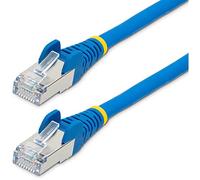 StarTech.com Cavo Ethernet CAT6a da 2,7 m, a basso sviluppo di fumi e senza alogeni (LSZH) - 10 Gigabit, 500 MHz, 100 W, PoE, RJ45 S/FTP, blu, senza intoppi con serracavo (NLBL-9F-CAT6A-PATCH)