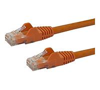 StarTech.com, Cavo Gigabit Ethernet Cat6 da 2,5 m, arancione, 650 MHz, PoE 100 W, RJ45, UTP, cavo di rete/patch cord antigroviglio, con serracavo, testato Fluke (N6PATCH8OR)