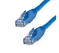 StarTech.com, Cavo Gigabit Ethernet Cat6 da 45,7 m, blu, 650 MHz, PoE 100 W, RJ45, UTP, cavo di rete/patch cord antigroviglio, con serracavo, testato Fluke, certificato UL/TIA (N6PATCH150BL)