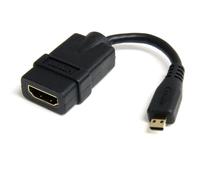StarTech.com Cavo HDMI a micro HDMI ad alta velocita' - Cavo HDMI micro High Speed da 12cm - F/M - Nero (MICRO HDMI TO HDMI ADA