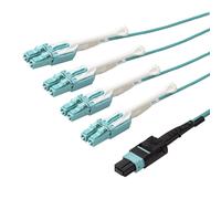StarTech.com 10m (30ft) MTP(F)/PC to 4x LC/PC Duplex Breakout OM3 Multimode Fibe