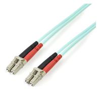 StarTech.com Cavo in fibra ottica multimodale LC-LC UPC OM3 da 3 m - Fibra full duplex 50/125µm, reti 100G, LOMMF/VCSEL - Bassa perdita di inserzione <0.3dB - Cavo patch in fibra LSZH (A50FBLCLC3)