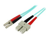Startech 2m 10 Gb Aqua Fiber Patch Cable Lc/sc Blu