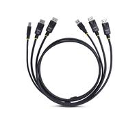 StarTech.com Cavo KVM con doppia porta DisplayPort e USB 5 Gbps da 1,8m, 4K 60