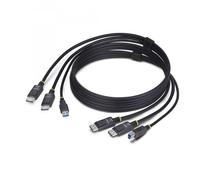 StarTech.com Cavo KVM con doppia porta DisplayPort e USB 5 Gbps da 1,8m, 4K 60 H