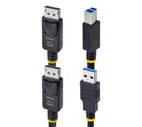 StarTech.com Cavo KVM DisplayPort e USB 5 Gbps da 3m, 4K 60 Hz, cavo combinato