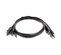 StarTech.com Cavo KVM Doppio DisplayPort di 3 m, USB 2.0, Audio 3,5 mm, Cavo Combinato Universale per Switch KVM, Conforme TAA - Nouvo