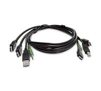StarTech.com Cavo KVM Doppio HDMI da 1,8 m, USB 2.0, Audio 3,5 mm, Cavo Combinato Universale Compatibile per Switch KVM, Conforme TAA - Nouvo