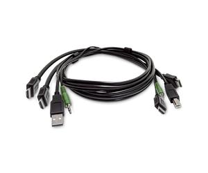 StarTech.com Cavo KVM Doppio HDMI da 1,8 m, USB 2.0, Audio 3,5 mm, Cavo Combinato Universale Compatibile per Switch KVM, Conforme TAA - Nouvo