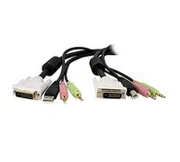 Startech.Com Cavo Kvm Switch Dvi-D Dual Link USB 4 in 1 con Audio e Microfono 4,5 M
