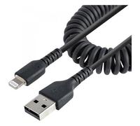 StarTech.com Cavo Lightning a USB- A da 50 cm Certificato MFi, Cavetto iPhone Spiralato di Ricarica/Alimentazione, Resistente C