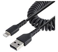 StarTech.com Cavo Lightning a USB- A da 50 cm Certificato MFi, Cavetto iPhone Spiralato di Ricarica/Alimentazione, Resistente C