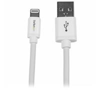 StarTech.com Cavo lungo connettore lightning a 8 pin Apple bianco da 2 m a USB per iPhone / iPod / iPad (2M USB TO LIGHTNING CA NEW