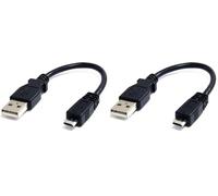 StarTech.com Cavo micro USB 15 cm, Adattatore da USB 2.0 A a Micro B M/M, Nero (UUSBHAUB6IN)