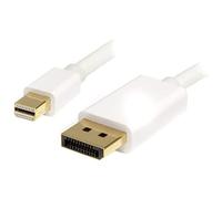 StarTech.com Cavo Mini DisplayPort a DisplayPort 1.2 da 2m, Cavo Adattatore 4K x 2K UHD Mini DP a DisplayPort, Cavo Video per Monitor mDP/DP, Cavo Convertitore mDP/DP Bianco, MDP2DPMM2MW