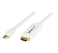 StarTech.com Cavo Mini DisplayPort a HDMI da 2 m, Video 4K 30Hz, Cavo adattatore da mDP a HDMI, Mini DP o Thunderbolt 1/2 da Mac/PC a monitor HDMI, Cavo convertitore da mDP a HDMI, Bianco (MDP2HDMM2MW)