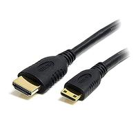 StarTech.com Cavo Mini HDMI a HDMI da 50 cm con Ethernet, Cavo Adattatore Mini Hdmi a HDMI 4K 30Hz, Da Dispositivo Mini HDMI Type-C a Monitor HDMI, Cavo Convertitore Video Resistente (HDACMM50CM)