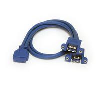 StarTech.com Cavo pannello USB 3.0 2 porte - Cavo USB A a collettore scheda madr