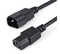 StarTech.com Cavo Prolunga di Alimentazione da 1 m, Prolunga Elettrica da C14 a C13, 10A-125V, 18AWG, Cavo di Alimentazione AC IEC-320 per PC Computer , Certificato UL (PXT1001M)