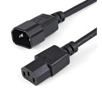 StarTech.com Cavo Prolunga di Alimentazione da 1m, Prolunga Elettrica AC per Computer/Stampante/Monitor da C14 a C13, 10A-125V,