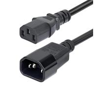 StarTech.com Cavo Prolunga di Alimentazione da 4,5m, Cavo di Alimentazione da C14 a C13 per PDU, 15A 250V, 14AWG, Prolunga Elet NEW