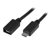 StarTech.com Cavo prolunga Micro USB maschio a femmina - Cavo di estensione micro-USB di 50cm - Nero (CABLE EXTENSION MICRO USB