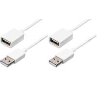 StarTech.com Cavo prolunga USB 2.0 da A ad A, Cavo Extender USB2.0 Maschio/Femmina da 3m, Bianco (Confezione da 2)