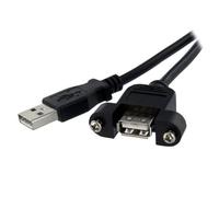 StarTech.com Cavo Prolunga USB 2.0 per montaggio a pannello di Tipo A/A Femmina A / Maschio A - 60 cm (60CM PANEL MOUNT USB EXT