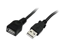 Startech Extension Cable A To A Usb 2.0 18 M One Size Black