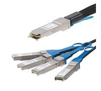 StarTech.com CAVO QSFP+ Breakout a connessione diretta, QSFP+ a 4x SFP+ da 1m, Cavo Twinax passivo
