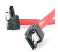 StarTech.com Cavo SATA a SATA ad Angolo retto SATA Serial ATA (LSATA12RA1), Rosso